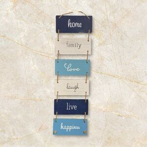 Hanging Wall Decor Inspirational Positive Quotes Wooden Multicolor Rope Stringed